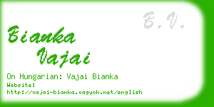 bianka vajai business card